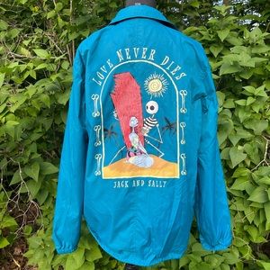 NWOT Teal Nightmare Before Christmas windbreaker